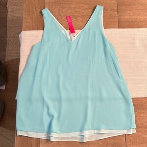 Lilly Pulitzer Light Blue Sleeveless Blouse